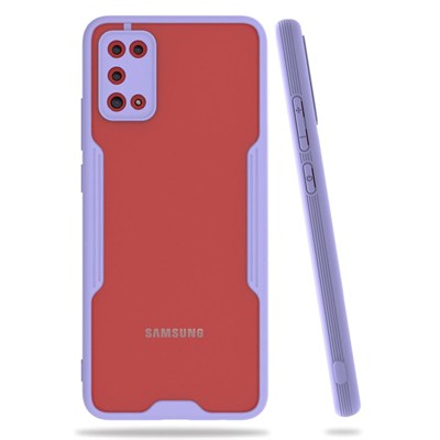 Mey İthalat®  Samsung Galaxy A02S Kılıf Platin Silikon - Lila