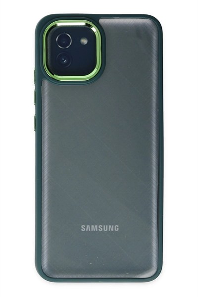Mey İthalat®  Samsung Galaxy A03 Kılıf Dora Kapak - Haki Yeşil