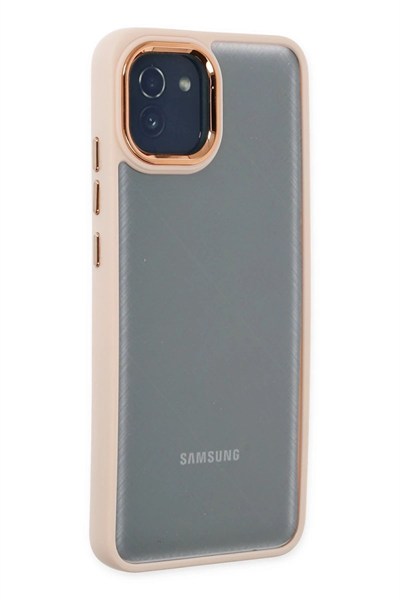 Mey İthalat®  Samsung Galaxy A03 Kılıf Dora Kapak - Pudra