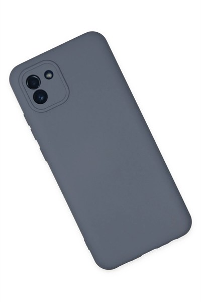 Mey İthalat®  Samsung Galaxy A03 Kılıf Nano içi Kadife Silikon - Gri