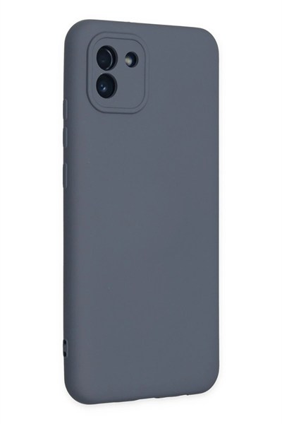 Mey İthalat®  Samsung Galaxy A03 Kılıf Nano içi Kadife Silikon - Gri