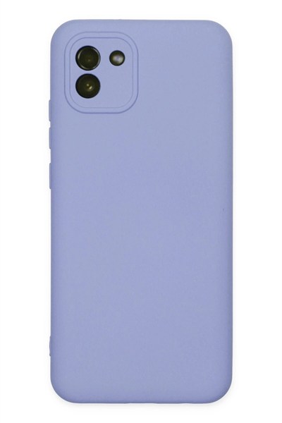 Mey İthalat®  Samsung Galaxy A03 Kılıf Nano içi Kadife Silikon - Lila