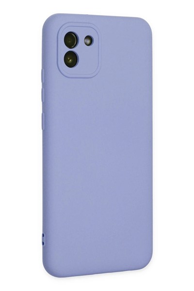 Mey İthalat®  Samsung Galaxy A03 Kılıf Nano içi Kadife Silikon - Lila
