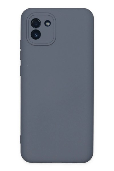 Mey İthalat®  Samsung Galaxy A03 Kılıf Nano içi Kadife Silikon - Gri