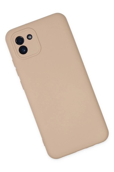 Mey İthalat®  Samsung Galaxy A03 Kılıf Nano içi Kadife Silikon - Pudra