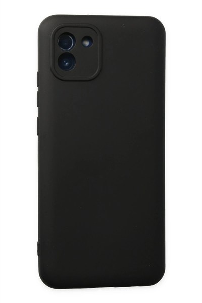 Mey İthalat®  Samsung Galaxy A03 Kılıf Nano içi Kadife Silikon - Siyah