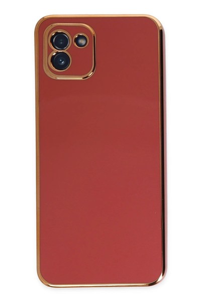 Mey İthalat®  Samsung Galaxy A03 Kılıf Volet Silikon - Kırmızı