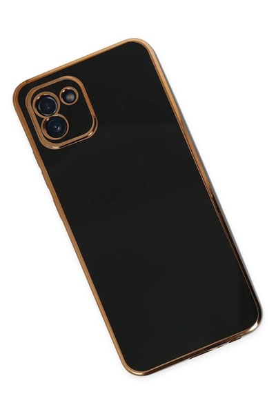 Mey İthalat®  Samsung Galaxy A03 Kılıf Volet Silikon - Siyah