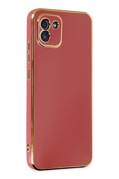 Mey İthalat®  Samsung Galaxy A03 Kılıf Volet Silikon - Kırmızı