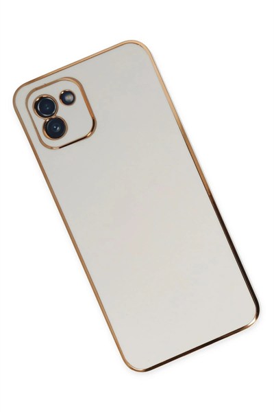 Mey İthalat®  Samsung Galaxy A03 Kılıf Volet Silikon - Beyaz