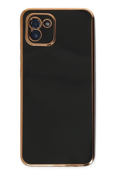 Mey İthalat®  Samsung Galaxy A03 Kılıf Volet Silikon - Siyah