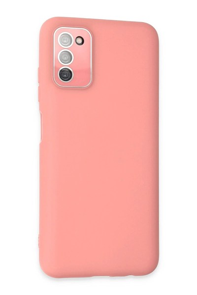 Mey İthalat®  Samsung Galaxy A03S Kılıf Lansman Glass Kapak - Pembe