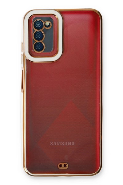 Mey İthalat®  Samsung Galaxy A03S Kılıf Liva Lens Silikon - Beyaz