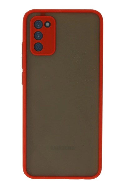 Mey İthalat®  Samsung Galaxy A03S Kılıf Montreal Silikon Kapak - Kırmızı