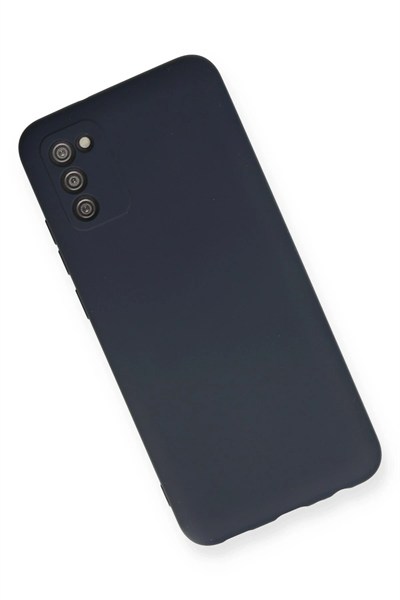 Mey İthalat®  Samsung Galaxy A03S Kılıf Nano içi Kadife Silikon - Lacivert
