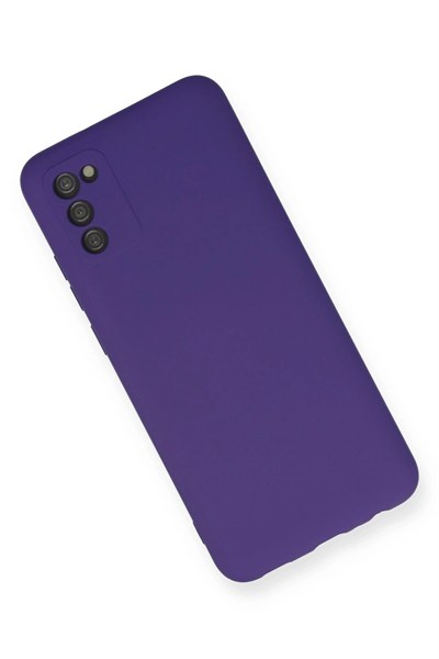 Mey İthalat®  Samsung Galaxy A03S Kılıf Nano içi Kadife Silikon - Mor