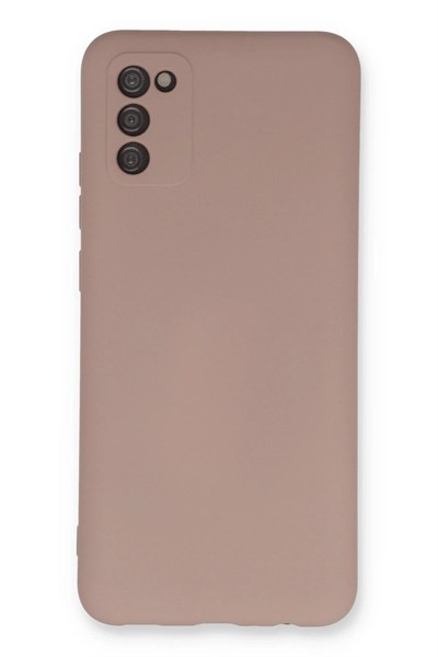 Mey İthalat®  Samsung Galaxy A03S Kılıf Nano içi Kadife Silikon - Pudra