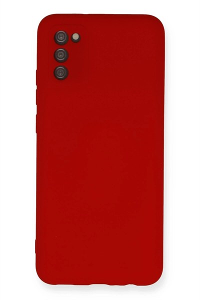 Mey İthalat®  Samsung Galaxy A03S Kılıf Nano içi Kadife Silikon - Kırmızı
