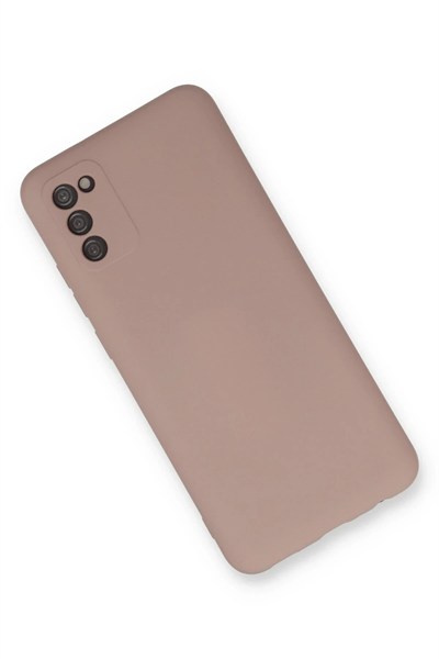 Mey İthalat®  Samsung Galaxy A03S Kılıf Nano içi Kadife Silikon - Pudra