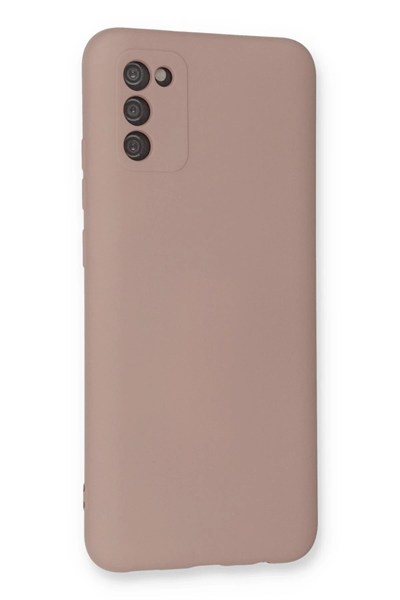Mey İthalat®  Samsung Galaxy A03S Kılıf Nano içi Kadife Silikon - Pudra