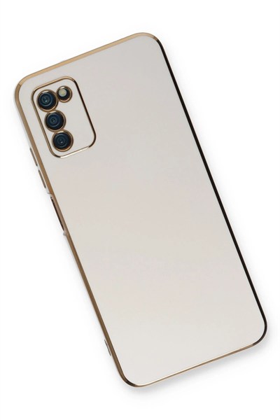 Mey İthalat®  Samsung Galaxy A03S Kılıf Volet Silikon - Beyaz