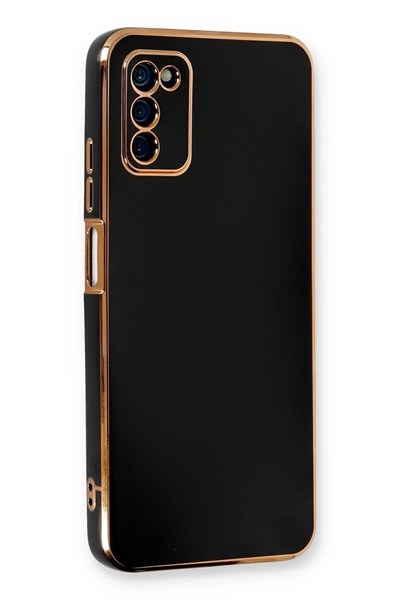 Mey İthalat®  Samsung Galaxy A03S Kılıf Volet Silikon - Siyah