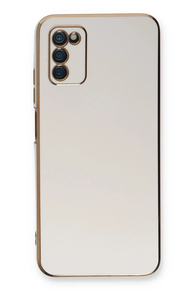 Mey İthalat®  Samsung Galaxy A03S Kılıf Volet Silikon - Beyaz