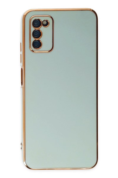 Mey İthalat®  Samsung Galaxy A03S Kılıf Volet Silikon - Açık Yeşil