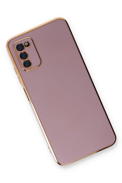Mey İthalat®  Samsung Galaxy A03S Kılıf Volet Silikon - Mor