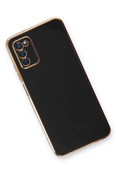 Mey İthalat®  Samsung Galaxy A03S Kılıf Volet Silikon - Siyah