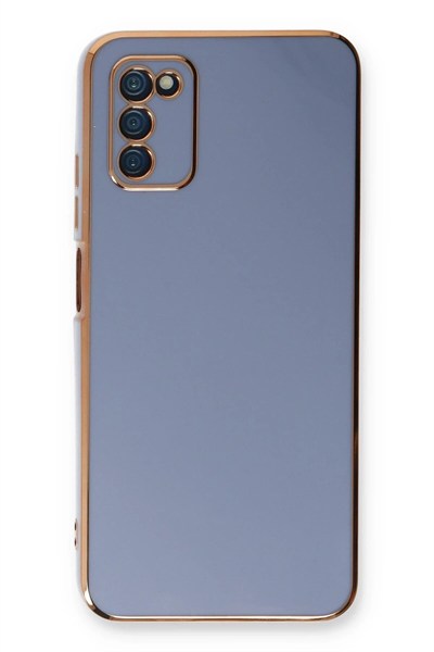 Mey İthalat®  Samsung Galaxy A03S Kılıf Volet Silikon - Mavi