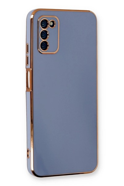 Mey İthalat®  Samsung Galaxy A03S Kılıf Volet Silikon - Mavi