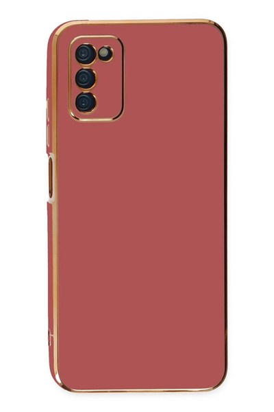 Mey İthalat®  Samsung Galaxy A03S Kılıf Volet Silikon - Kırmızı