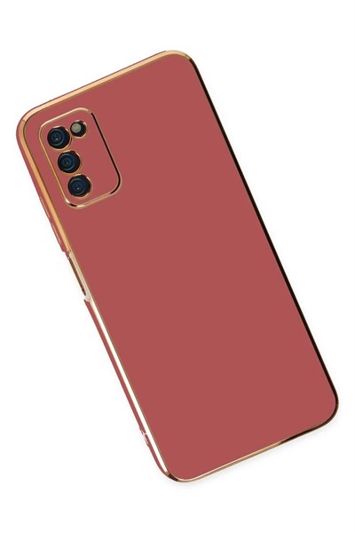Mey İthalat®  Samsung Galaxy A03S Kılıf Volet Silikon - Kırmızı