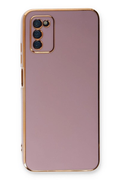 Mey İthalat®  Samsung Galaxy A03S Kılıf Volet Silikon - Mor