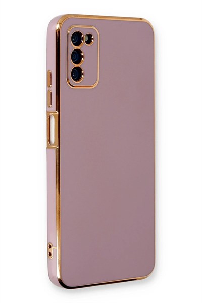 Mey İthalat®  Samsung Galaxy A03S Kılıf Volet Silikon - Mor