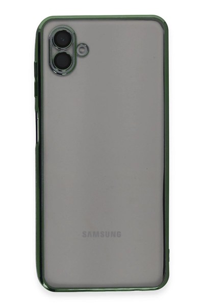 Mey İthalat®  Samsung Galaxy A04 Kılıf  Lensli Silikon - Yeşil