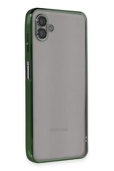 Mey İthalat®  Samsung Galaxy A04 Kılıf  Lensli Silikon - Yeşil