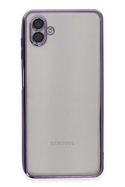 Mey İthalat®  Samsung Galaxy A04 Kılıf  Lensli Silikon - Mor