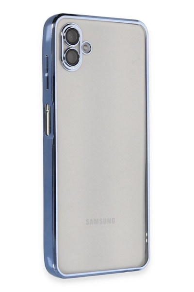 Mey İthalat®  Samsung Galaxy A04 Kılıf  Lensli Silikon - Açık Mavi