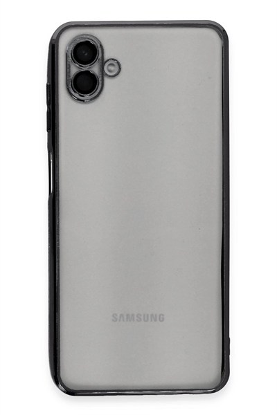 Mey İthalat®  Samsung Galaxy A04 Kılıf  Lensli Silikon - Siyah