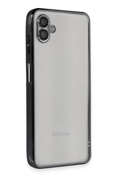 Mey İthalat®  Samsung Galaxy A04 Kılıf  Lensli Silikon - Siyah