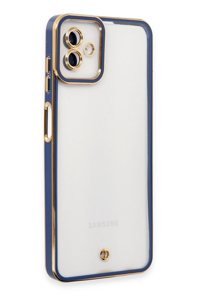 Mey İthalat®  Samsung Galaxy A04 Kılıf Liva Lens Silikon - Mavi