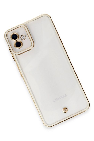 Mey İthalat®  Samsung Galaxy A04 Kılıf Liva Lens Silikon - Beyaz