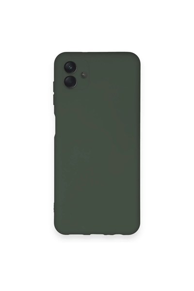 Mey İthalat®  Samsung Galaxy A04 Kılıf Nano içi Kadife Silikon - Koyu Yeşil