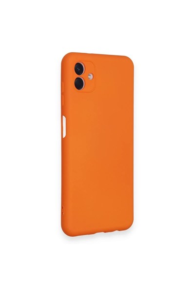 Mey İthalat®  Samsung Galaxy A04 Kılıf Nano içi Kadife Silikon - Turuncu