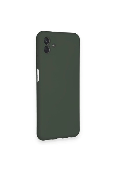 Mey İthalat®  Samsung Galaxy A04 Kılıf Nano içi Kadife Silikon - Koyu Yeşil