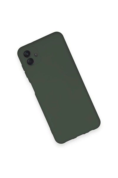 Mey İthalat®  Samsung Galaxy A04 Kılıf Nano içi Kadife Silikon - Koyu Yeşil