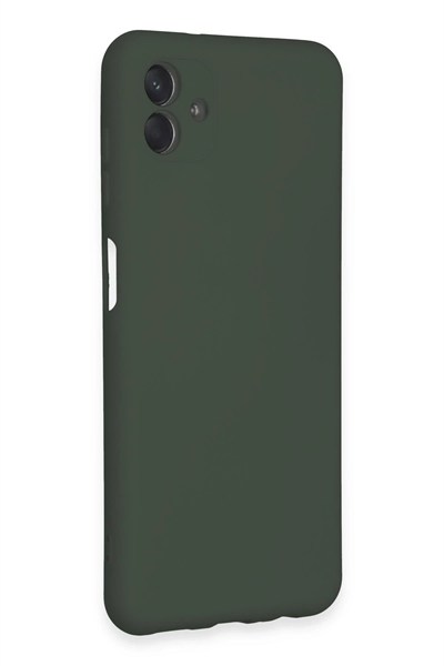 Mey İthalat®  Samsung Galaxy A04E Kılıf Nano içi Kadife Silikon - Koyu Yeşil