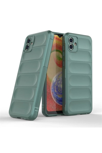 Mey İthalat®  Samsung Galaxy A04E Kılıf Optimum Silikon - Koyu Yeşil